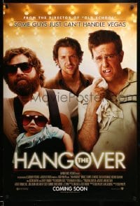 3j457 HANGOVER advance DS English 1sh '09 Bradley Cooper, Ed Helms, Zach Galifianakis!