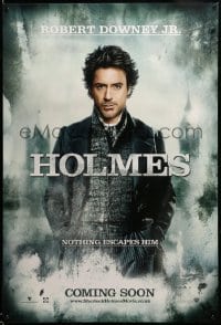 3j462 SHERLOCK HOLMES teaser DS English 1sh '09 Guy Ritchie directed, Robert Downey Jr.!