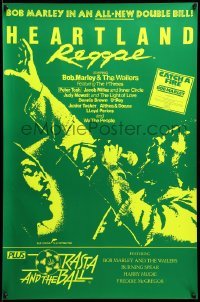 3j465 HEARTLAND REGGAE/RASTA & THE BALL English double crown '80 artwork of Bob Marley!