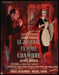 3j684 DIARY OF A CHAMBERMAID French 23x29 '65 Jeanne Moreau, Luis Bunuel, Georges Allard!