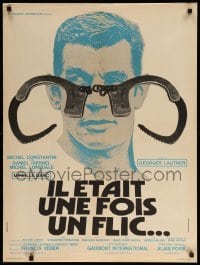 3j689 FLIC STORY French 24x32 '71 Michel Constantin, Charles Rau artwork!