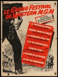 3j706 LE GRAND FESTIVAL DE WESTERN MGM French 24x32 '60s The Law and Jake Wade, Gun Glory and more