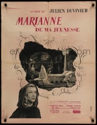 3j713 MARIANNE OF MY YOUTH French 24x31 '55 Julien Duvivier, cool images of Marianne Hold!
