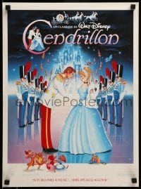 3j751 CINDERELLA French 15x20 R80s Walt Disney classic romantic musical fantasy cartoon!