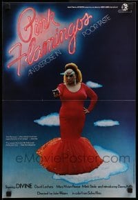 3j784 PINK FLAMINGOS French 15x22 '72 Divine, Mink Stole, John Waters' exercise in poor taste!