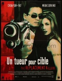 3j786 REPLACEMENT KILLERS French 16x21 '98 cool image of Chow Yun-Fat pointing gun & Mira Sorvino!