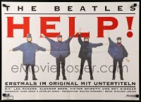 3j083 HELP German 20x28 R89 The Beatles, John, Paul, George & Ringo, rock & roll classic!