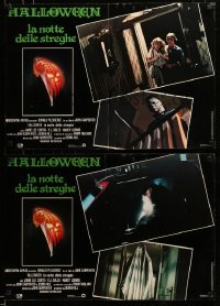 3j444 HALLOWEEN set of 10 Italian 18x27 pbustas '79 John Carpenter classic, different images!