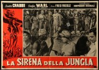 3j416 JUNGLE SIREN set of 2 Italian 19x27 pbustas R50s great images of Buster Crabbe!
