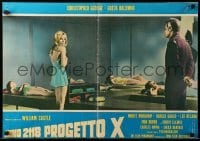 3j402 PROJECT X Italian 18x26 pbusta '68 William Castle, sexy Greta Bladwin, in the year 2118!