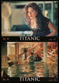3j425 TITANIC set of 3 Italian 18x25 pbustas '97 Leonardo DiCaprio, Kate Winslet, James Cameron!