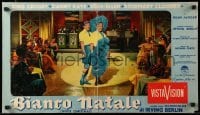 3j407 WHITE CHRISTMAS Italian 15x27 pbusta '54 different image of wacky Bing Crosby, Danny Kaye!