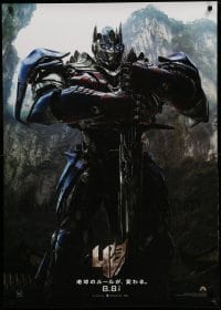 3j823 TRANSFORMERS: AGE OF EXTINCTION teaser DS Japanese 29x41 '14 cool image of Optimus Prime!