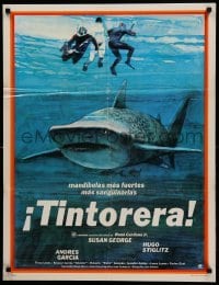 3j004 TINTORERA Mexican poster '77 best monstrous killer tiger shark horror artwork!