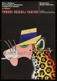 3j223 RETURN OF THE PINK PANTHER Polish 26x38 '77 Peter Sellers as Inspector Clouseau, Ziegler art!