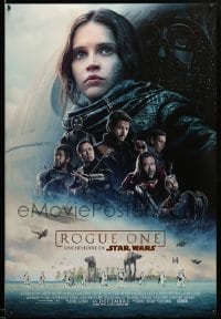 3j011 ROGUE ONE int'l French language advance DS 1sh '16 A Star Wars Story, Jones, top cast montage