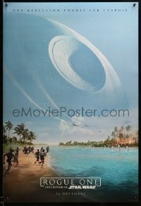 3j012 ROGUE ONE int'l French language teaser DS 1sh '16 A Star Wars Story, classic title design!