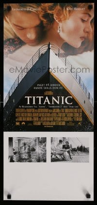 3j029 TITANIC Swedish stolpe '97 great romantic image of Leonardo DiCaprio & Kate Winslet!