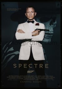 3j056 SPECTRE advance Swiss '15 cool image of Daniel Craig as James Bond 007 with gun!