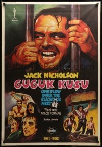 3j154 ONE FLEW OVER THE CUCKOO'S NEST Turkish '81 Jack Nicholson, wild misleading artwork!