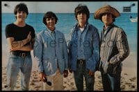 3k397 BEATLES 23x35 commercial poster '60s Top Pop magazine, the fab four on beach!