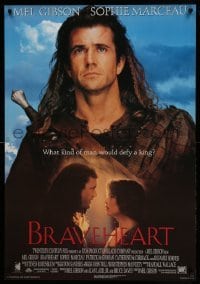 3k359 BRAVEHEART 27x39 Dutch commercial poster '95 Mel Gibson as William Wallace!
