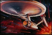 3k426 STAR TREK CREW 27x40 commercial poster '91 the Starship Enterprise traveling through space!