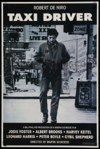 3k368 TAXI DRIVER 24x36 English commercial poster '80s Robert De Niro walking, Martin Scorsese!