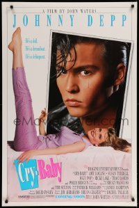 3k594 CRY-BABY advance DS 1sh '90 directed by John Waters, Johnny Depp is a doll, Amy Locane