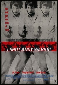 3k710 I SHOT ANDY WARHOL 1sh '96 cool multiple images of Lili Taylor pointing gun!