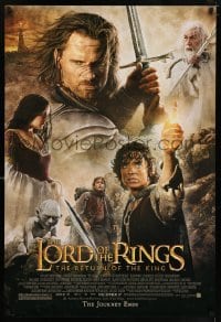 3k757 LORD OF THE RINGS: THE RETURN OF THE KING advance 1sh '03 Jackson, cast montage!