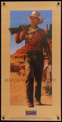 3k467 NOSTALGIA MERCHANT 20x40 video poster '85 Rodriguez art of The Duke, John Wayne!