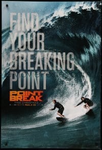 3k819 POINT BREAK teaser DS 1sh '15 Luke Bracey and Edgar Ramirez surfing massive wave!