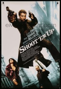 3k868 SHOOT 'EM UP 1sh '07 great image of Clive Owen, Paul Giamatti, sexy Monica Bellucci!