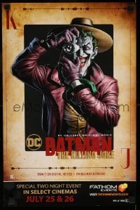 3k025 BATMAN: THE KILLING JOKE #995/1000 video/theatrical mini poster '16 Joker with camera!