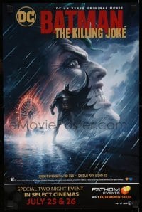 3k024 BATMAN: THE KILLING JOKE #687/1000 video/theatrical mini poster '16 Joker /Batman in rain!