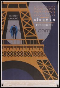 3k298 BIRDMAN 25x36 special '14 Michael Keaton, Fox Searchlight alternate art, Paris, Eiffel Tower