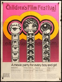 3k281 CHILDREN'S FILM FESTIVAL 30x40 Canadian film festival poster '66