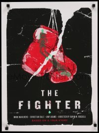 3k035 FIGHTER signed #27/150 18x24 art print '10s by artist Adam Hanson, boxing glove art!