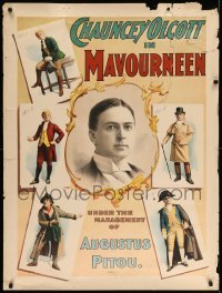 3k206 MAVOURNEEN 30x40 stage poster 1900 Chauncey Olcott in the great Irish play, cool montage!