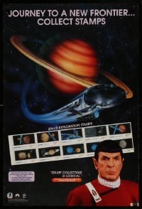 3k336 STAR TREK 24x36 special '91 Nimoy as Spock, journey to a new frontier collecting stamps!