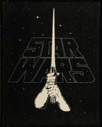3k339 STAR WARS 22x28 special '77 George Lucas' sci-fi classic, art of hands & lightsaber bootleg!