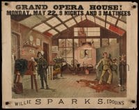 3k231 WILLIE EDOUIN'S SPARKS 22x29 special 1900s stone litho of photographer taking tintype!