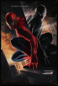 3k888 SPIDER-MAN 3 teaser DS 1sh '07 Raimi, the battle within, Maguire in red/black suits, textured