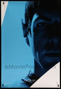 3k902 STAR TREK teaser 1sh '09 image of Zachary Quinto as Spock over blue background, different!