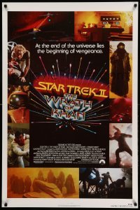 3k903 STAR TREK II 1sh '82 The Wrath of Khan, Leonard Nimoy, William Shatner, sci-fi sequel!