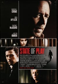 3k921 STATE OF PLAY advance DS 1sh '09 Russell Crowe, Affleck, McAdams & Helen Mirren!