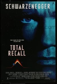 3k958 TOTAL RECALL 1sh '90 Paul Verhoeven, how would you know if someone stole your mind?