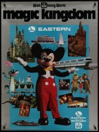 3k246 WALT DISNEY WORLD 30x40 travel poster '83 great images from the theme park, Fly Eastern!
