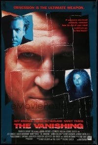 3k975 VANISHING 1sh '93 creepy pieced-together Jeff Bridges, Kiefer Sutherland, Nancy Travis!